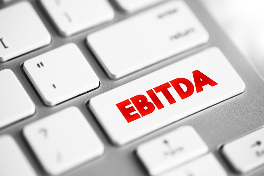 EBITDA written on keybord